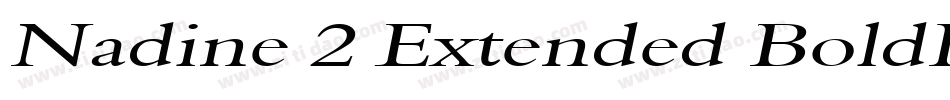 Nadine 2 Extended BoldItalic字体转换
